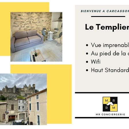 Le Templier Vue Cite Pied Cite Medievale Neuf Carcassonne Exteriör bild