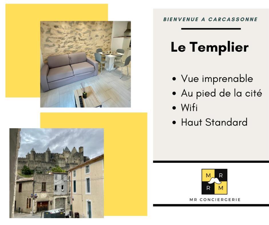 Le Templier Vue Cite Pied Cite Medievale Neuf Carcassonne Exteriör bild